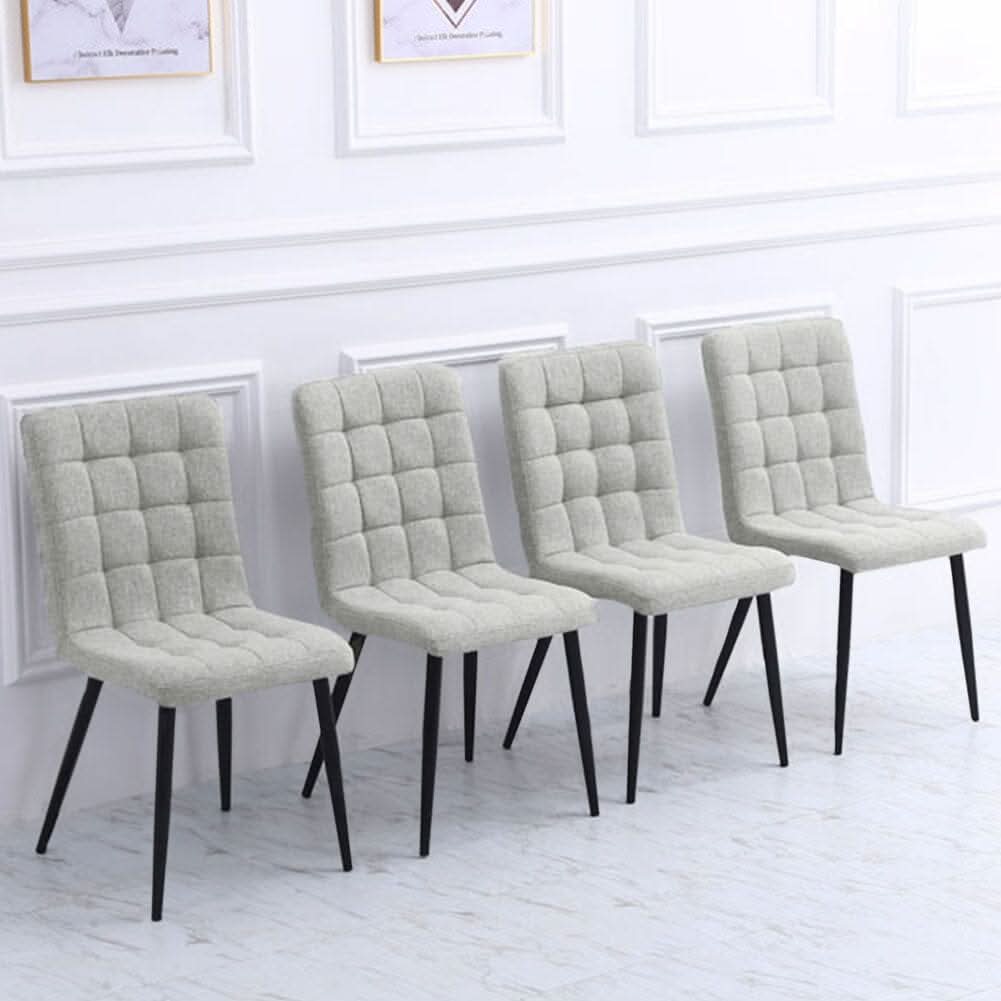 Linen Fabric Dining Chair Set