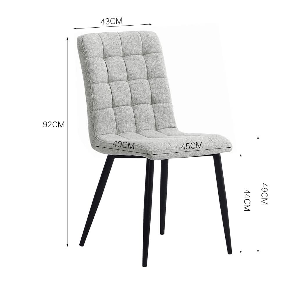 Linen Fabric Dining Chair Set
