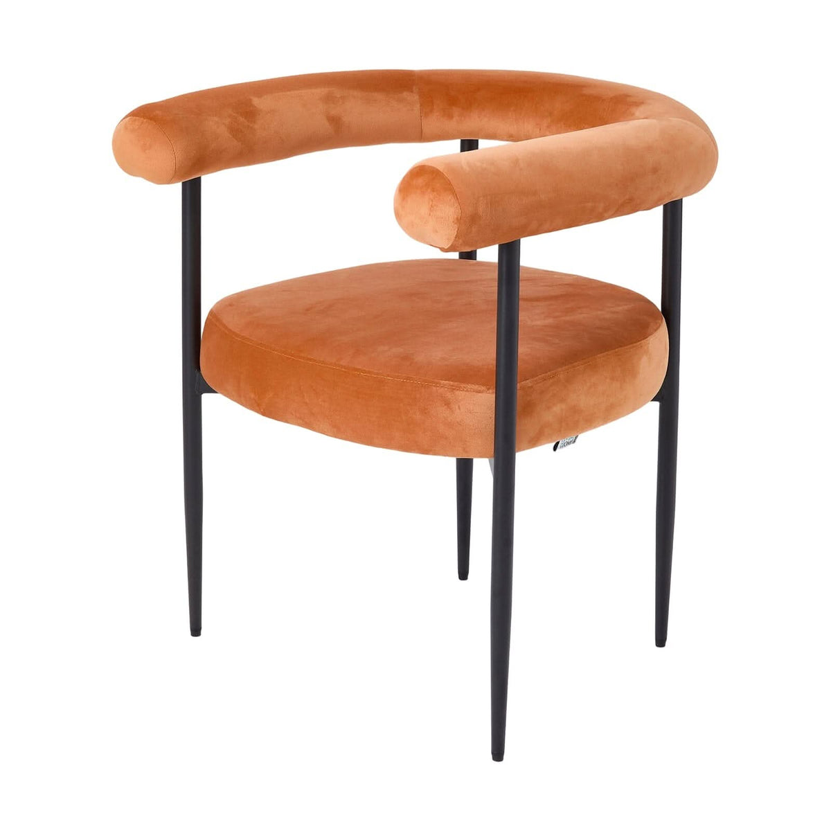 Velvet Dining Chair Set of 2 – Black Metal Legs
