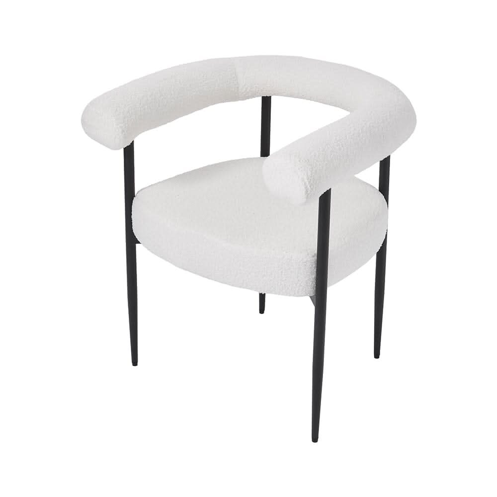 Velvet Dining Chair Set of 2 – Black Metal Legs