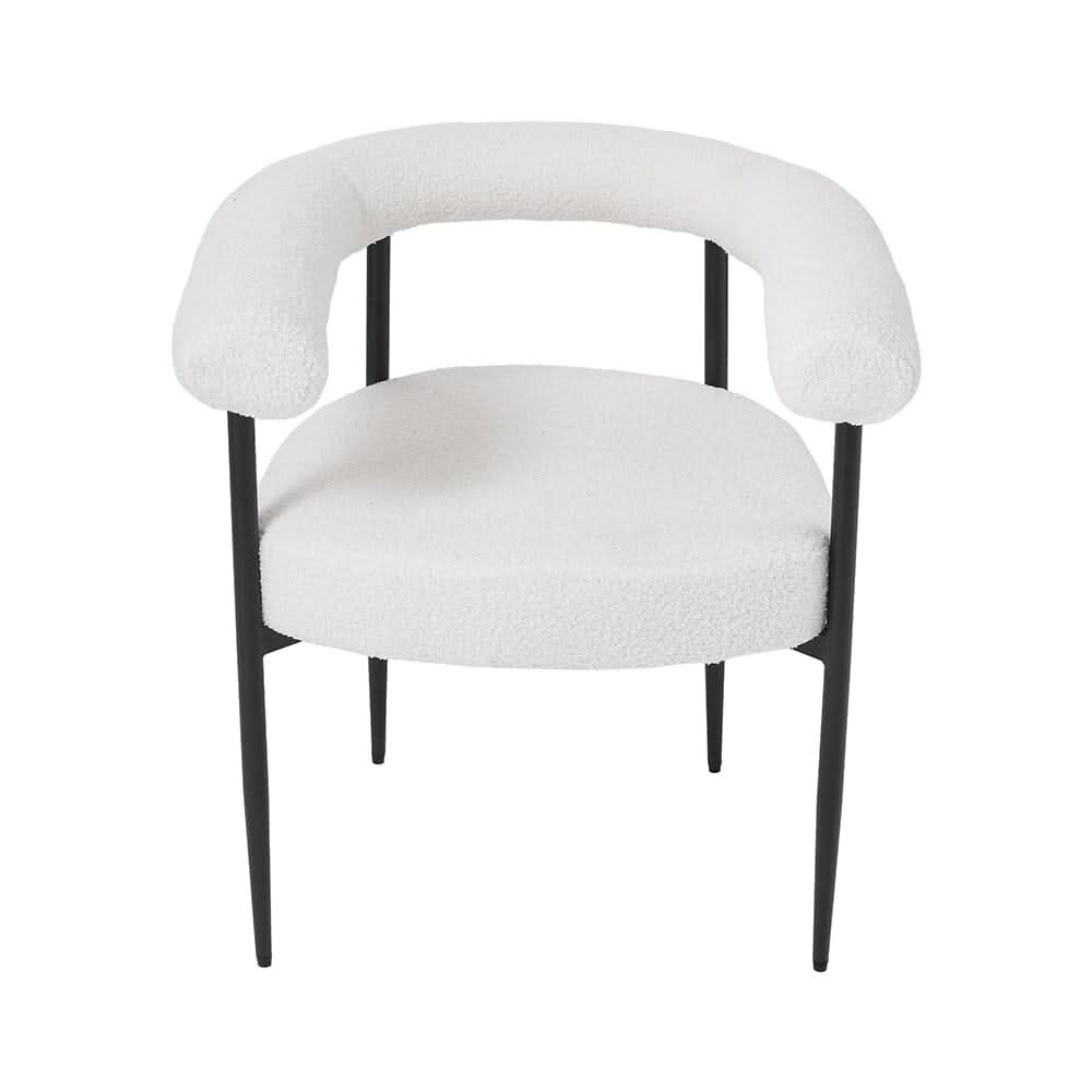 Velvet Dining Chair Set of 2 – Black Metal Legs