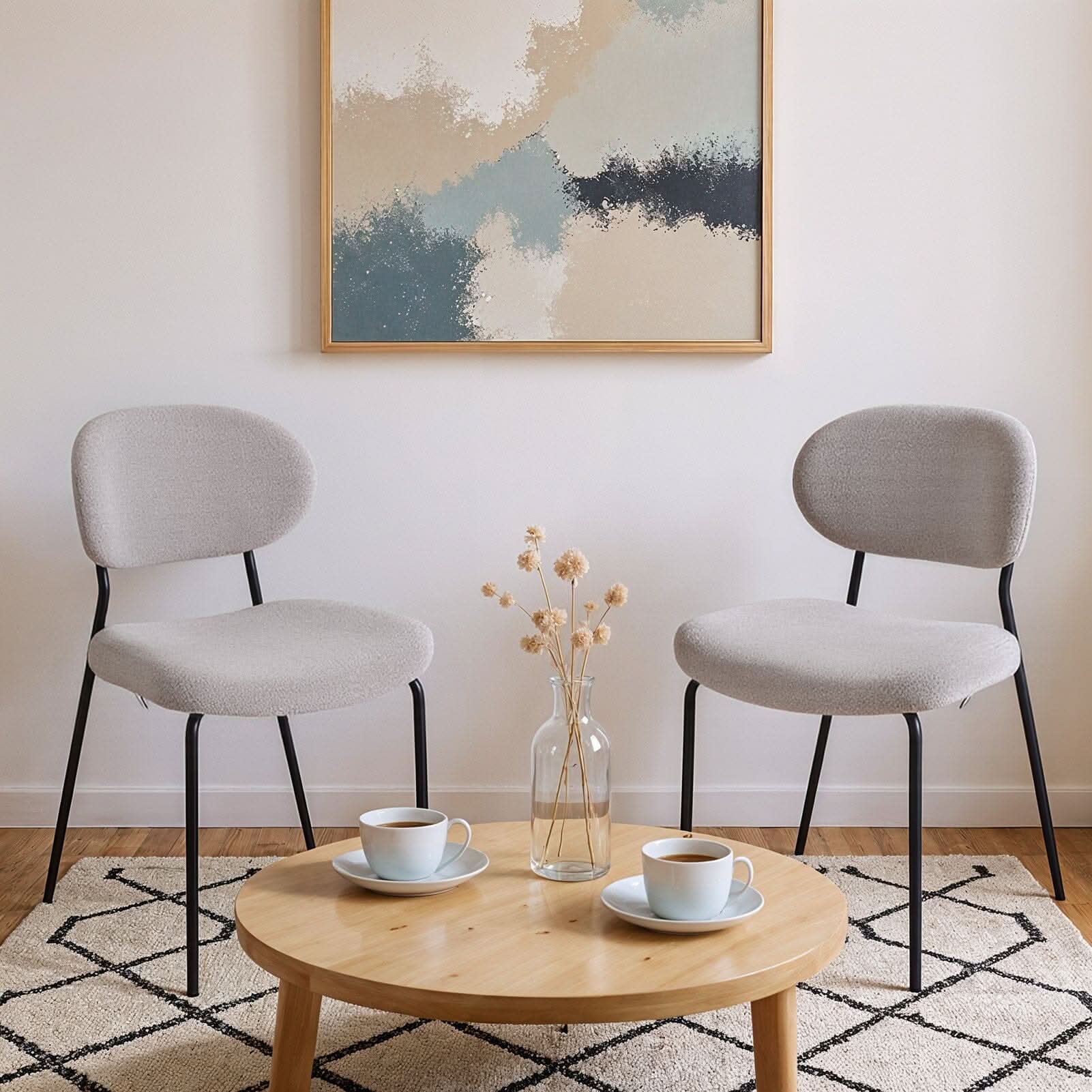 Teddy Fabric Dining Chair Set