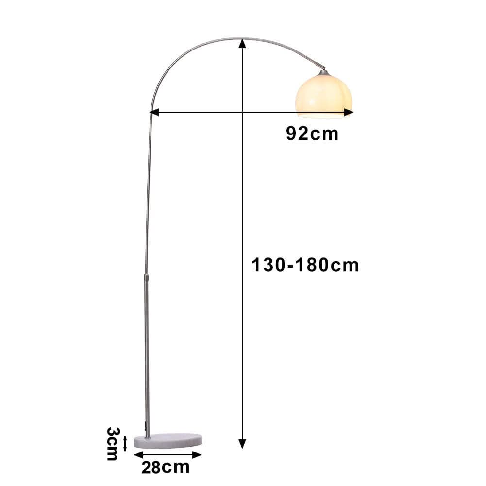 4ft-5ft Adjustable Arch LED Floor Lamp with Marble Base