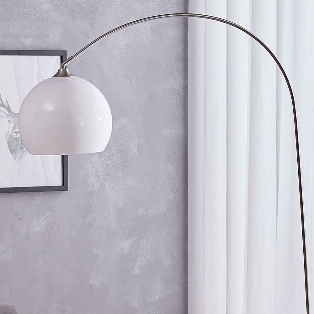 4ft-5ft Adjustable Arch LED Floor Lamp with Marble Base