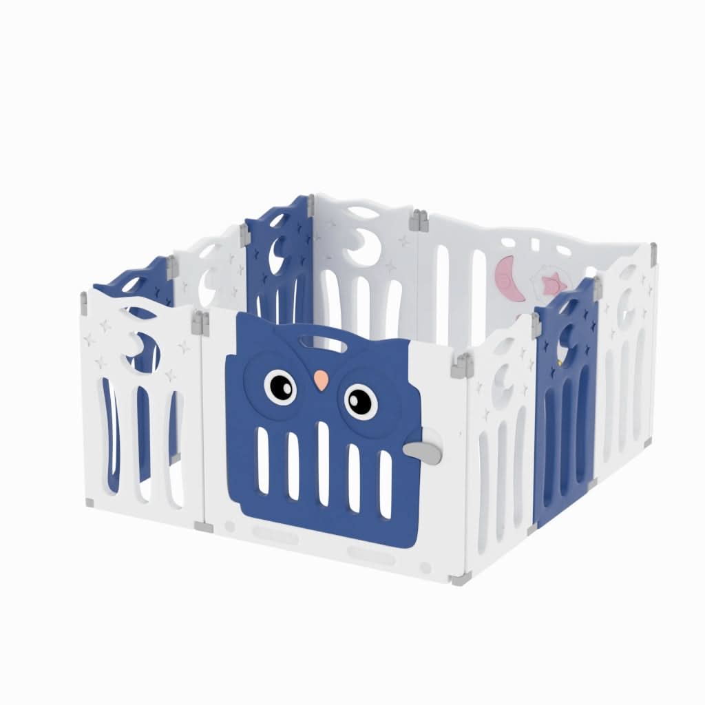 63cm H Kids Safety Play Yard Blue Foldable Home Activity Center