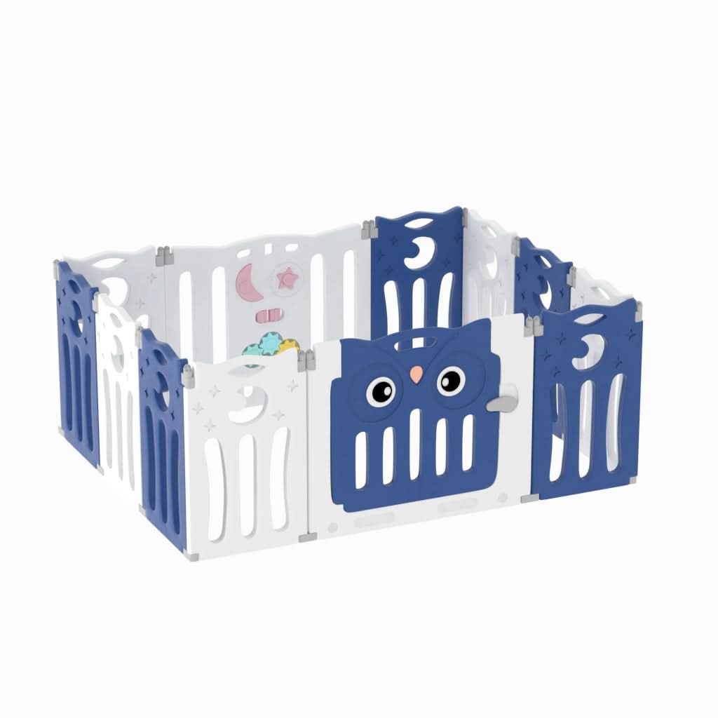 63cm H Kids Safety Play Yard Blue Foldable Home Activity Center