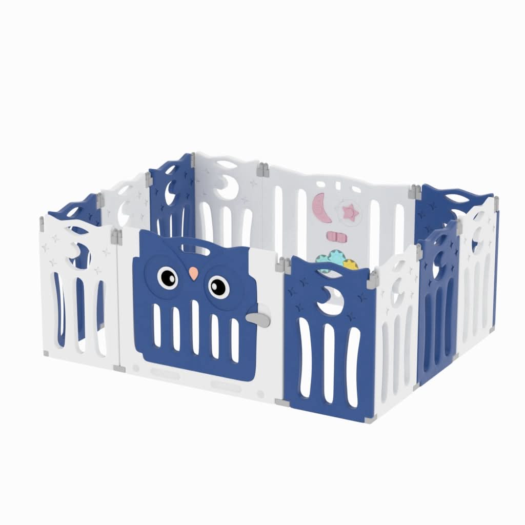 63cm H Kids Safety Play Yard Blue Foldable Home Activity Center