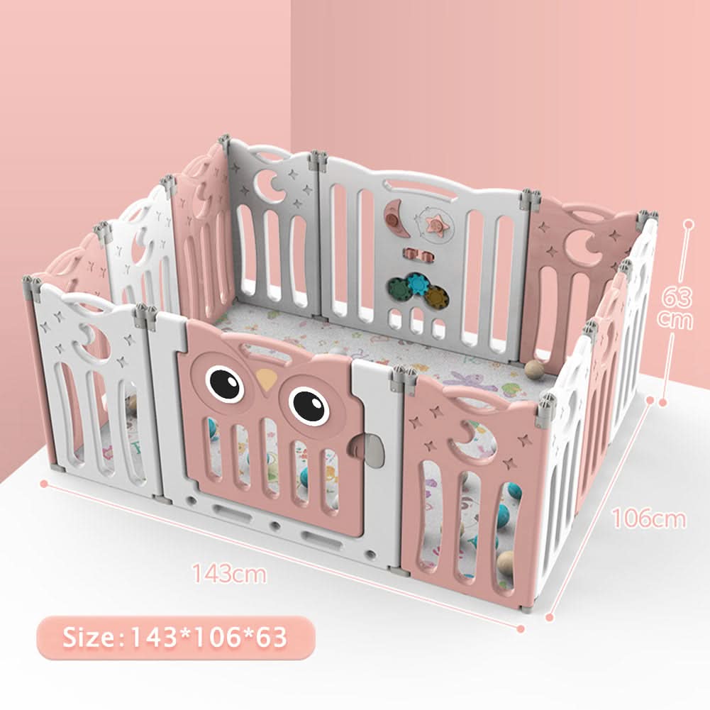 63cm H Kids Safety Play Yard Blue Foldable Home Activity Center
