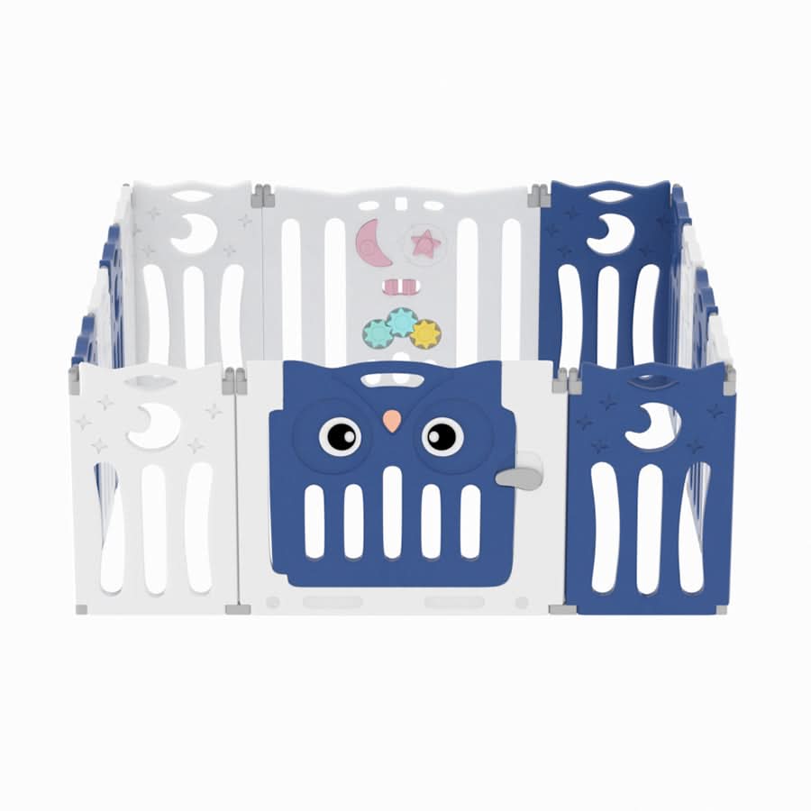 63cm H Kids Safety Play Yard Blue Foldable Home Activity Center