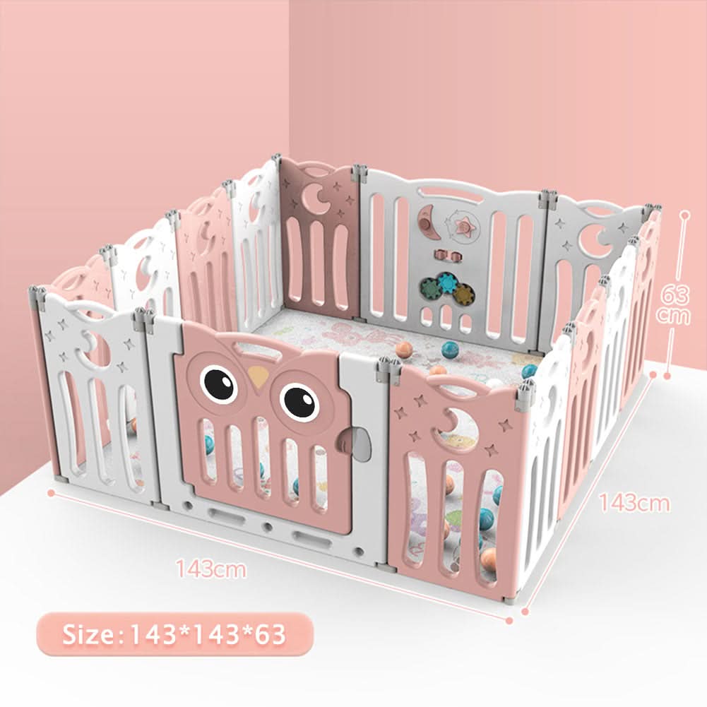 63cm H Kids Safety Play Yard Blue Foldable Home Activity Center