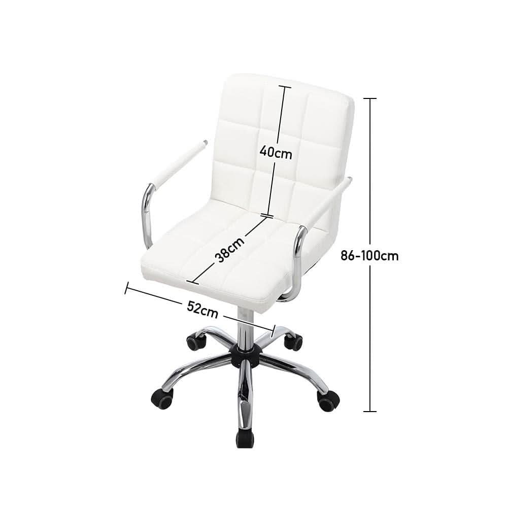 Mid Back Faux Leather with Chrome Base