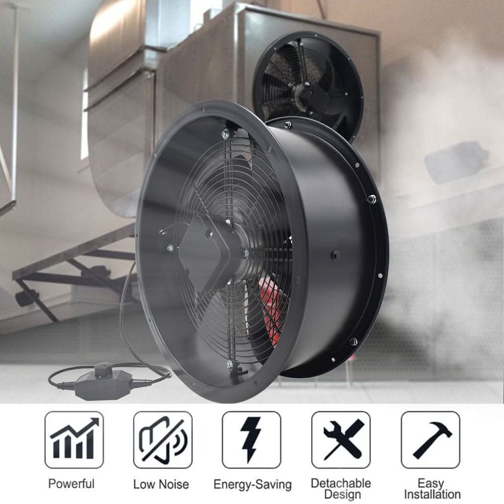 Ventilation Wall-Mounted Exhaust Axial Fan 8/10/12/14/16/18/20/22 inch