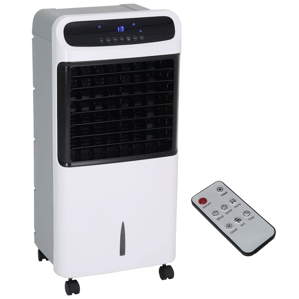 2 in 1 White Air Cooler and Heater with LED Display and Remote control