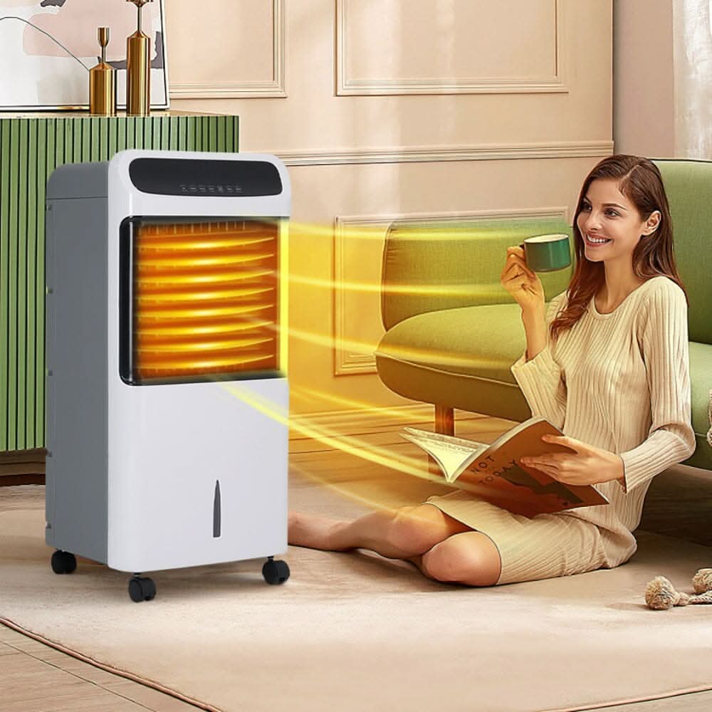 2 in 1 White Air Cooler and Heater with LED Display and Remote control