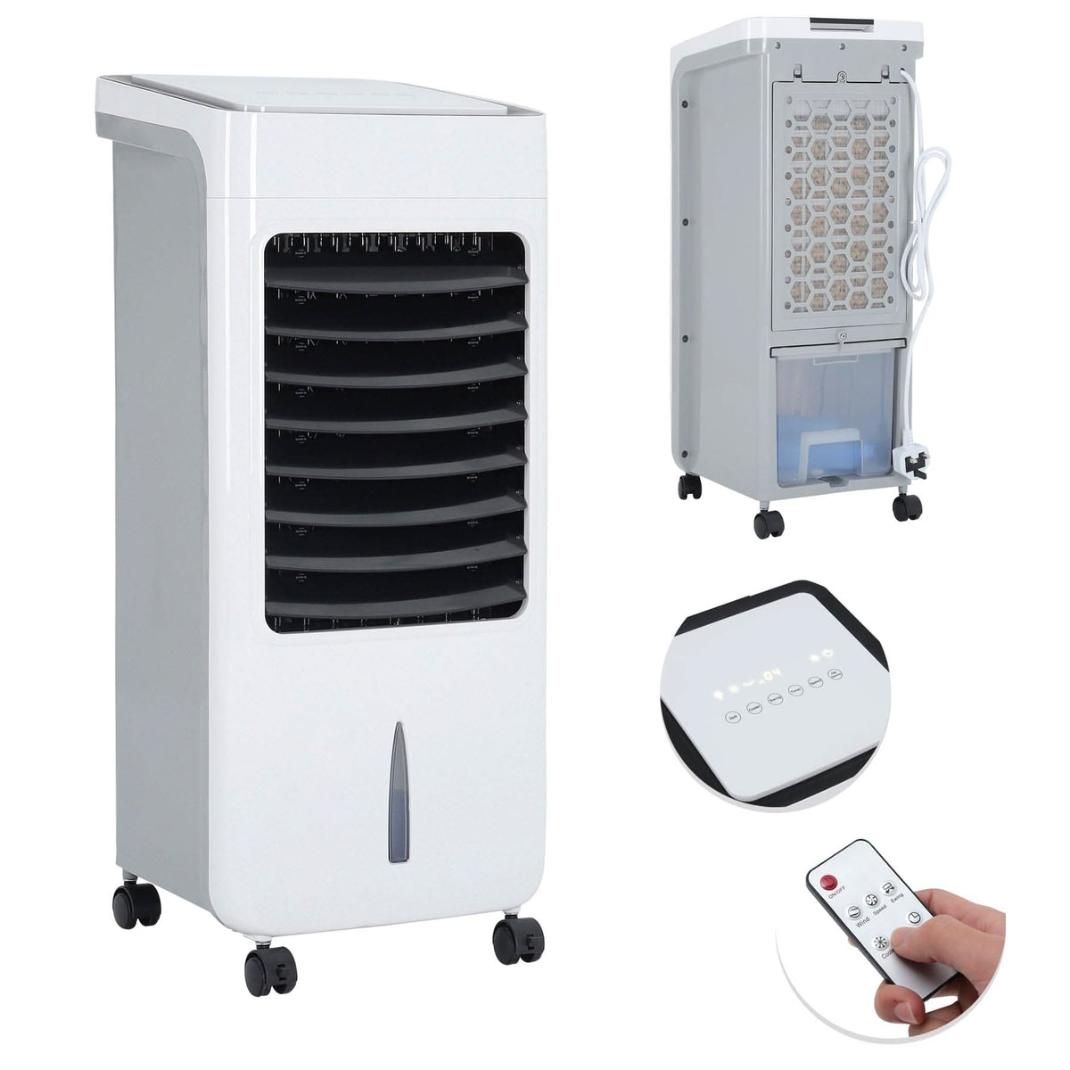 69cm H 6L Multifunctional Anion Air Conditioner 80W Cooling Power