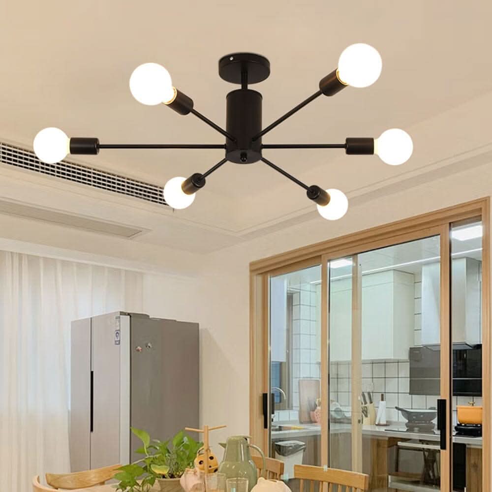Industrial Style 6-Light Ceiling Light