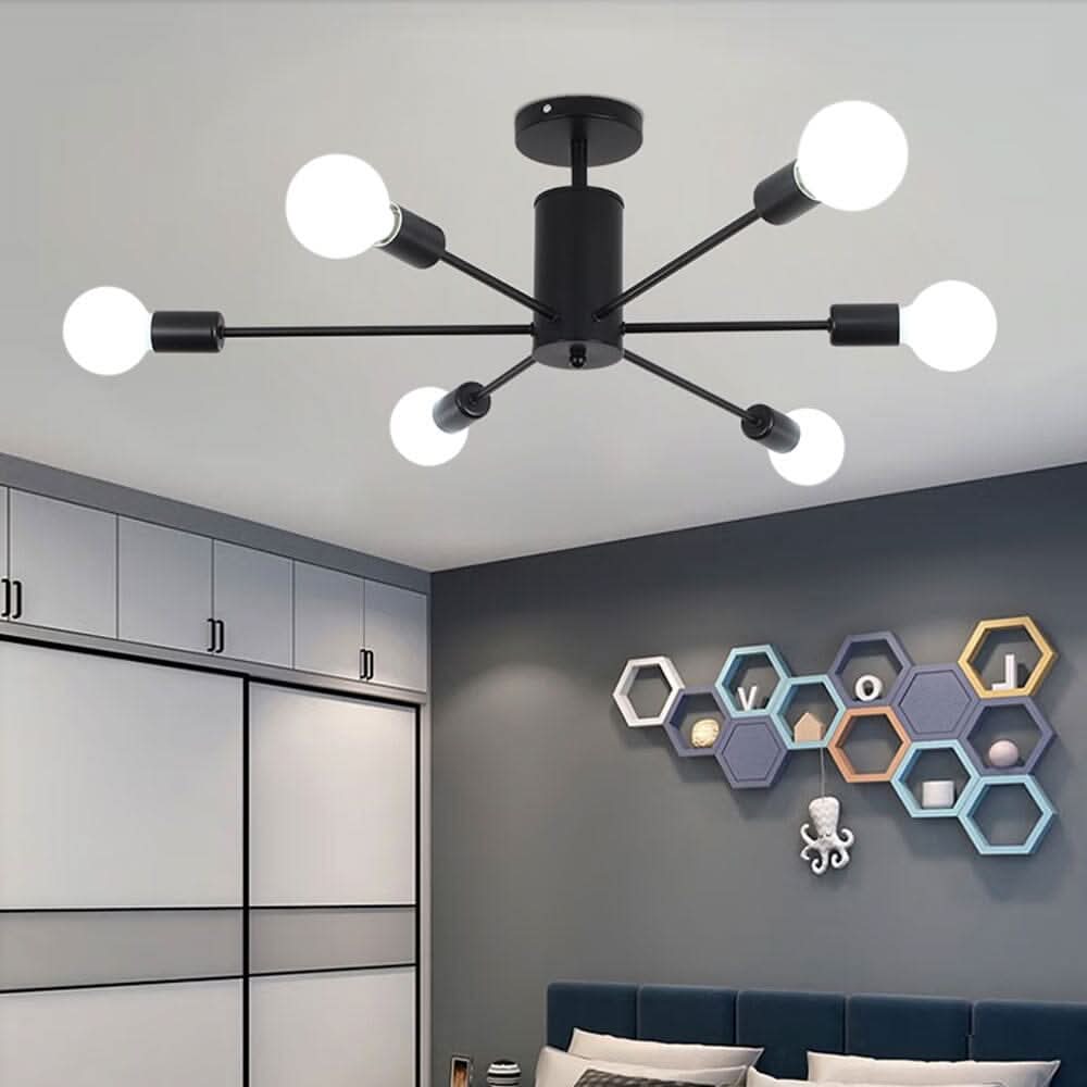 Industrial Style 6-Light Ceiling Light