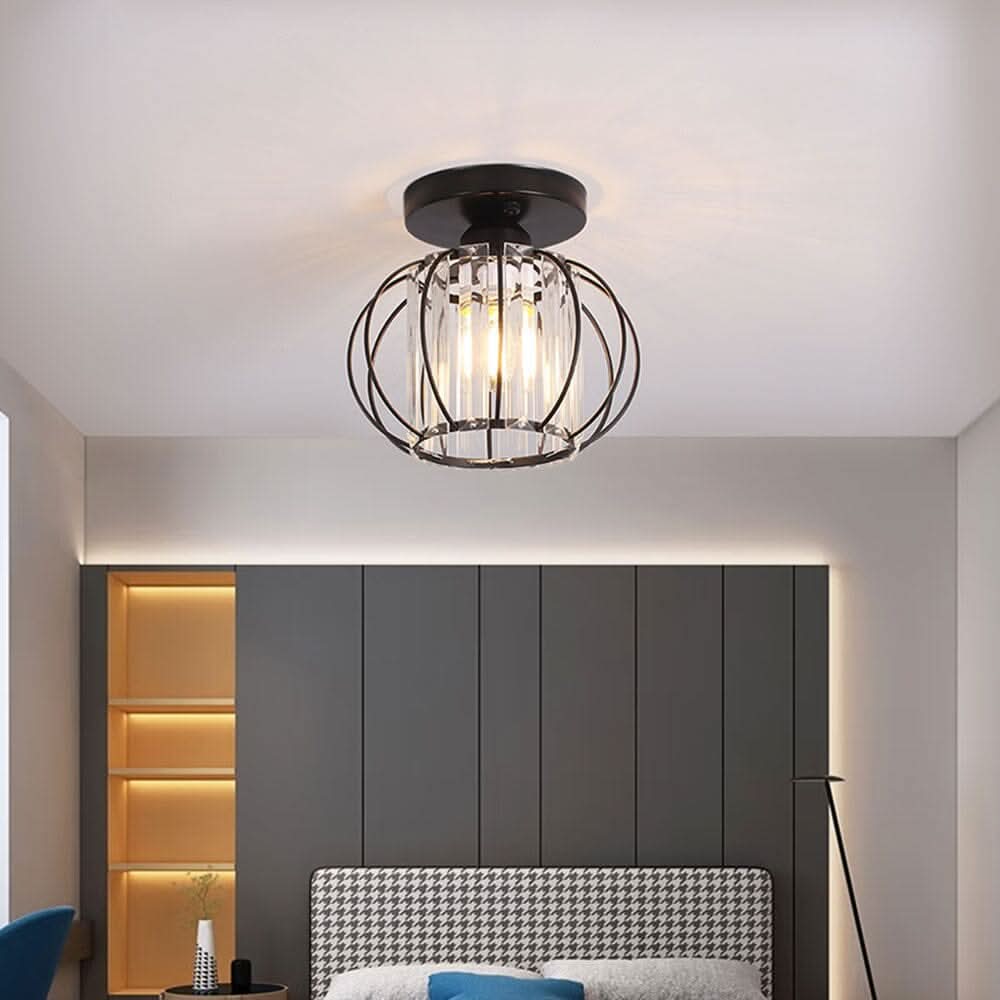 Metal Lantern Shape 1-Light Pendant Light