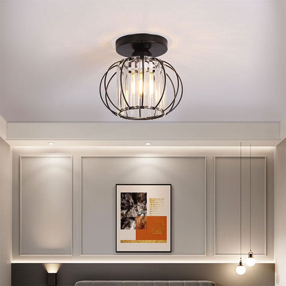 Metal Lantern Shape 1-Light Pendant Light