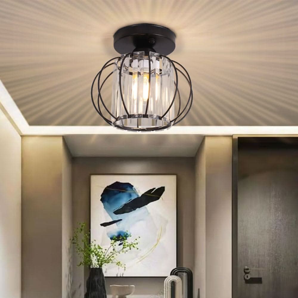 Metal Lantern Shape 1-Light Pendant Light
