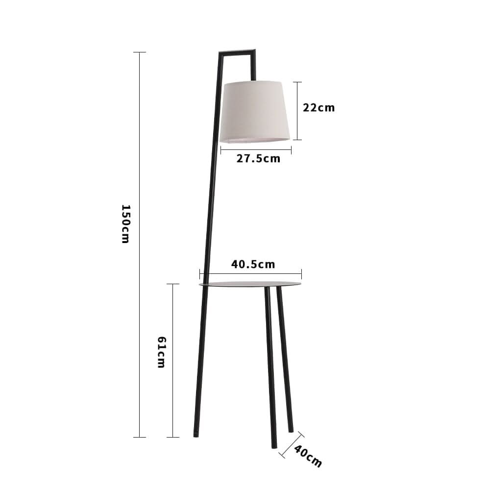 150cm H Metal Tray Table Floor Lamp