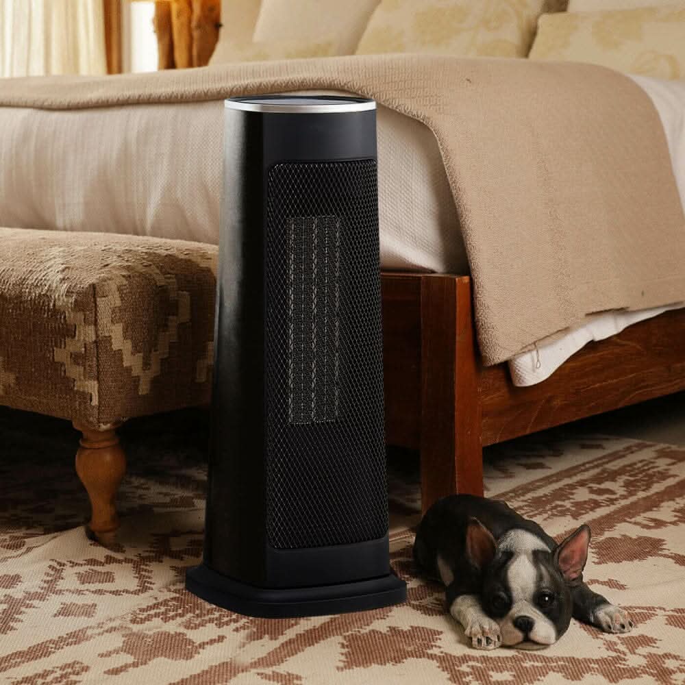 Intellectual Black Electric PTC Ceramic Heater with Remote Control
