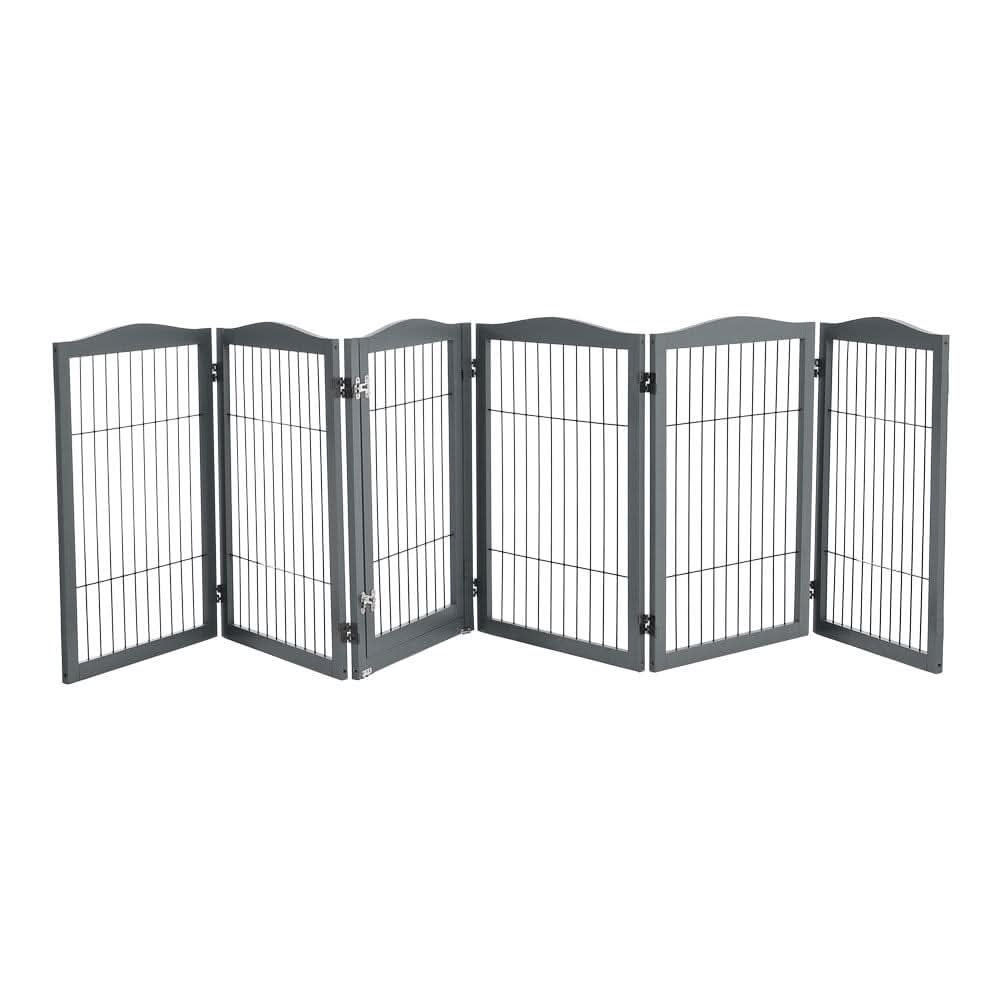 4-Panel Wooden Folding Pet Playpen
