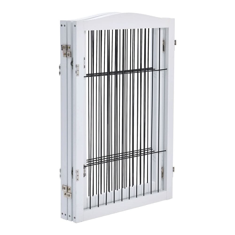 80cm Height Freestanding Wooden Pet Playpen 4-Panel