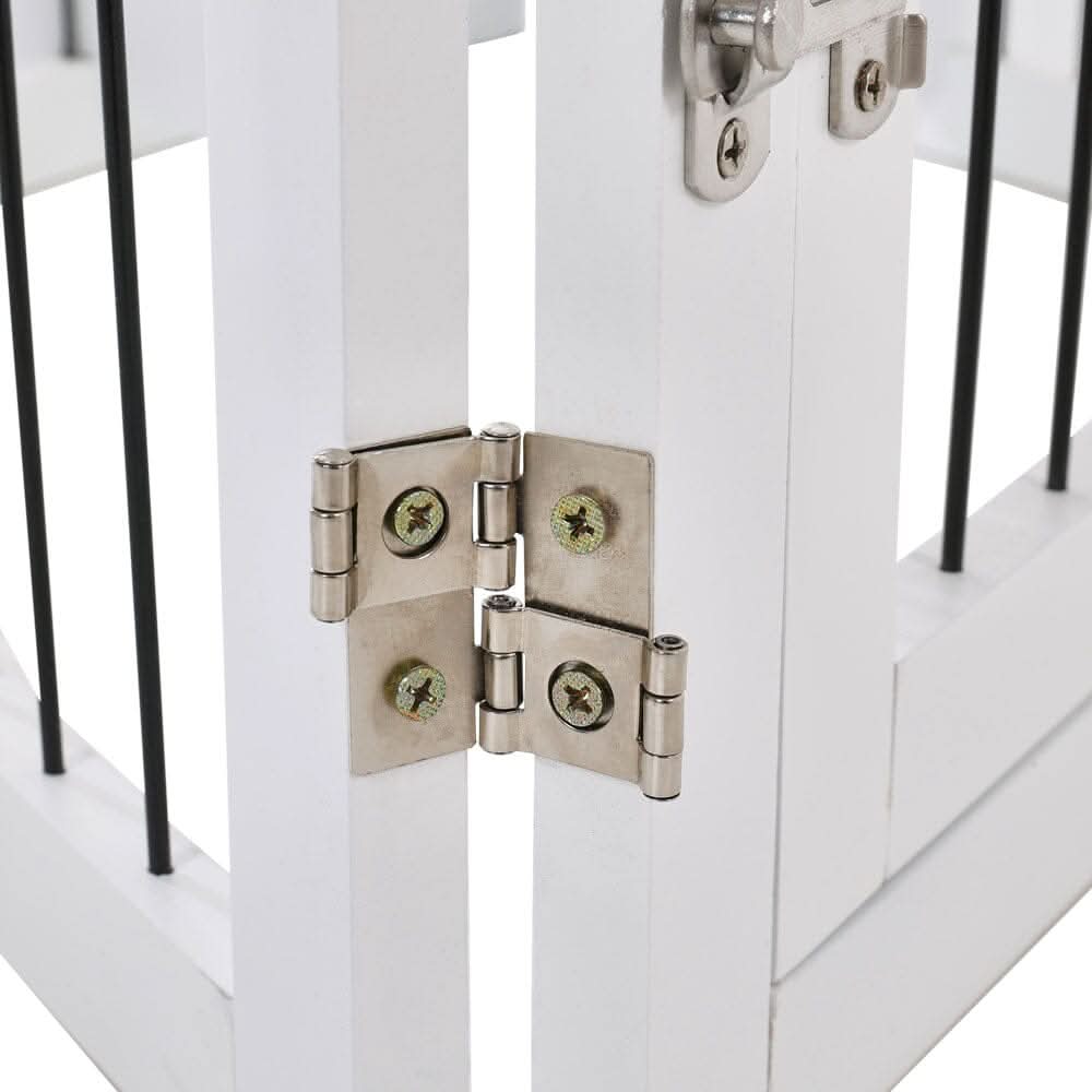 80cm Height Freestanding Wooden Pet Playpen 4-Panel