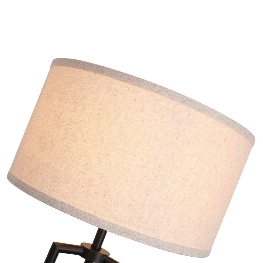 Elegant Round Shelf Lamp with Fabric Shade