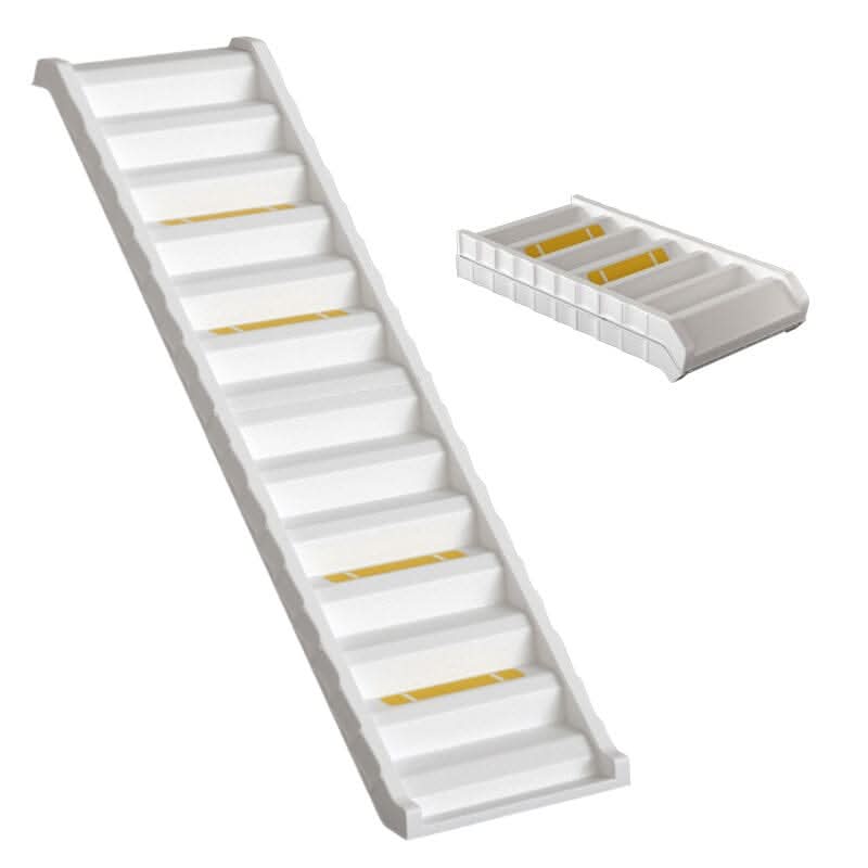 Folding Portable Dog Pet Stairs Ramp White
