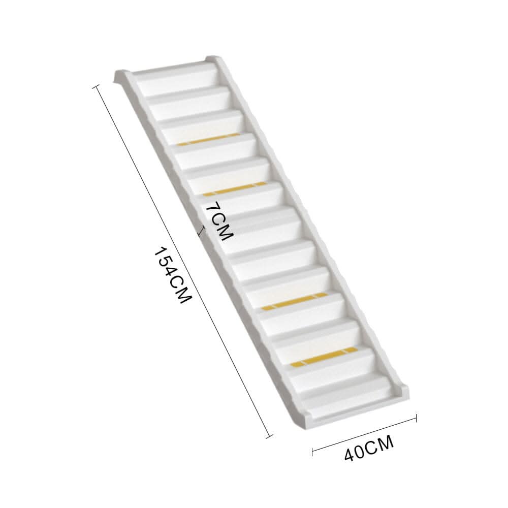 Folding Portable Dog Pet Stairs Ramp White