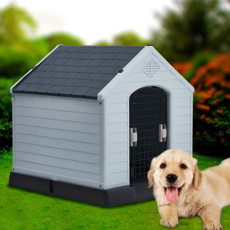 82cm H Outdoor Waterproof Dog House with Air Vents and Door