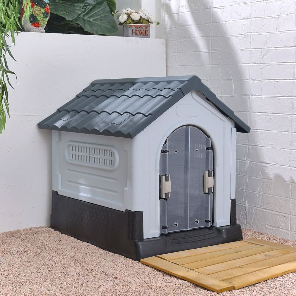 Small/Medium Weatherproof Comfortable Dog House Kennel with Skylight and Door