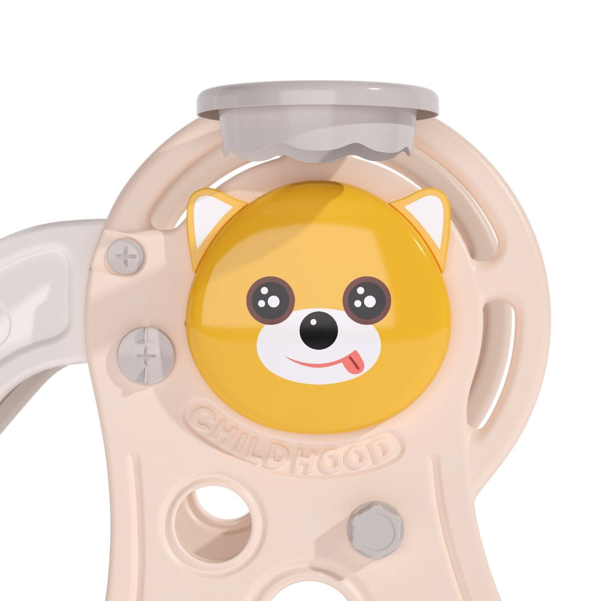 2-in-1 Sturdy Toddler Slide with Basketball Hoop for Indoor Outdoor