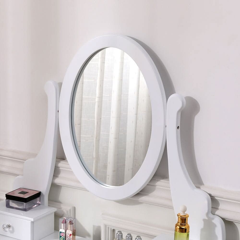 138.5cm H Makeup Vanity Desk with Mirror and Stool