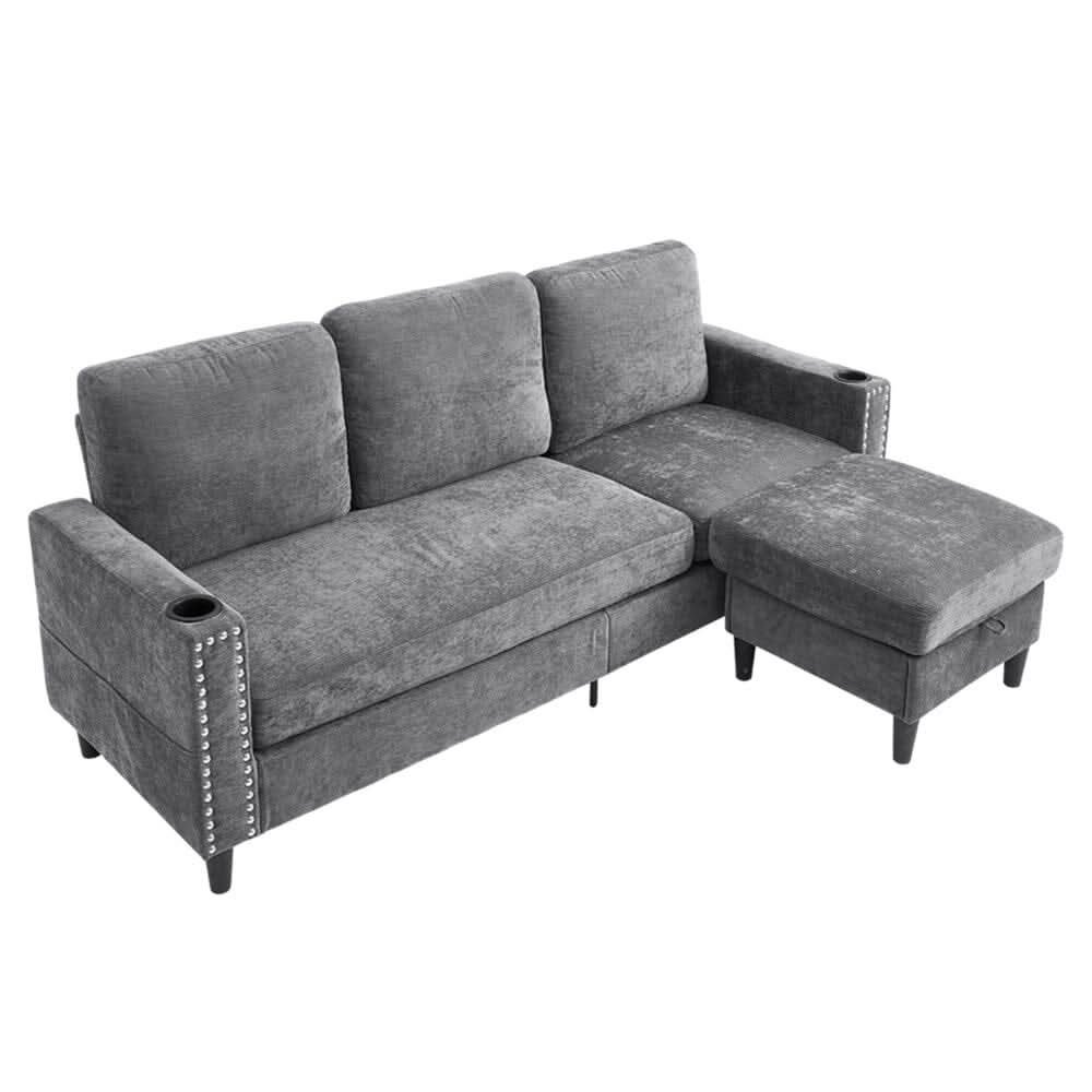 Plush Upholstered 3-Seater Sofa With Reinforced Frame