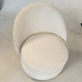 White Teddy Fleece Swivel Accent Chair