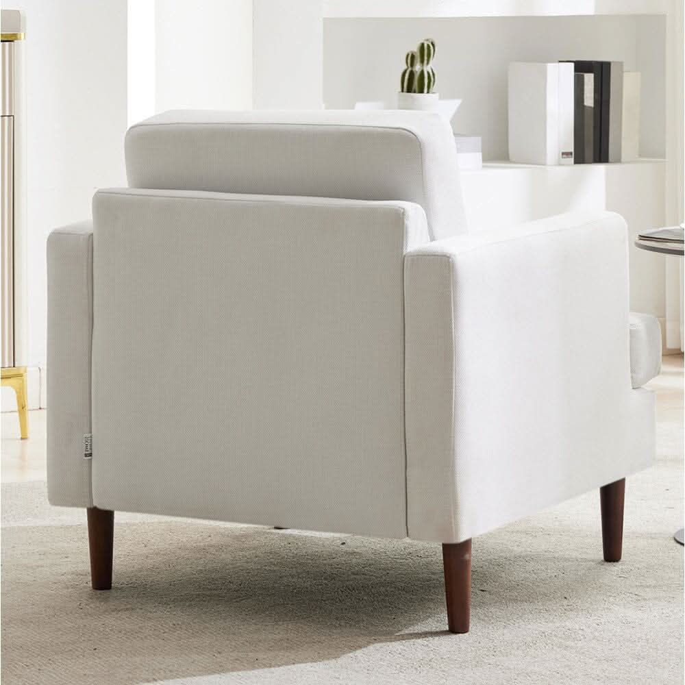 Upholstered Accent Chair (Model 04) With Detachable Pillows & Reinforced Frame
