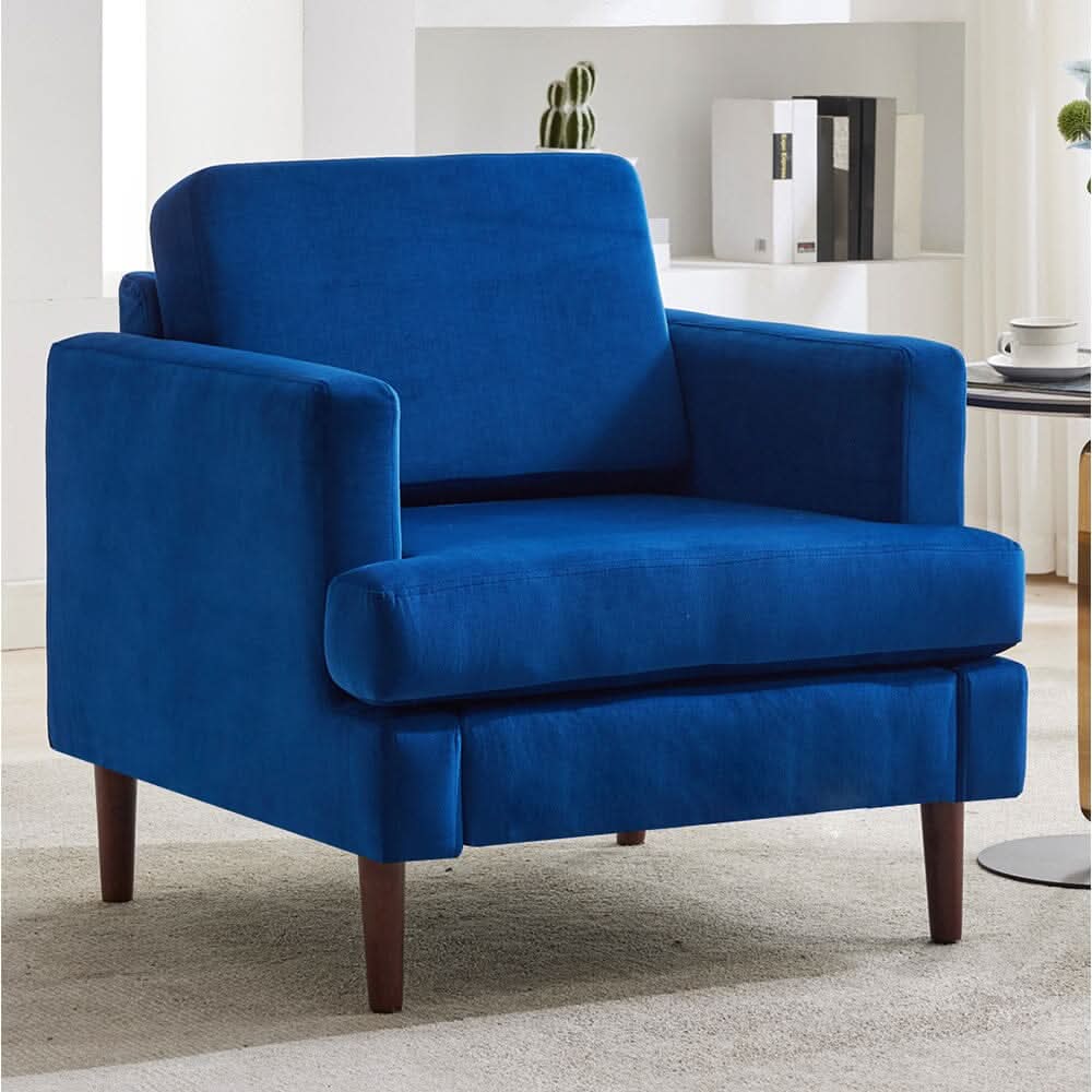 Upholstered Accent Chair (Model 04) With Detachable Pillows & Reinforced Frame