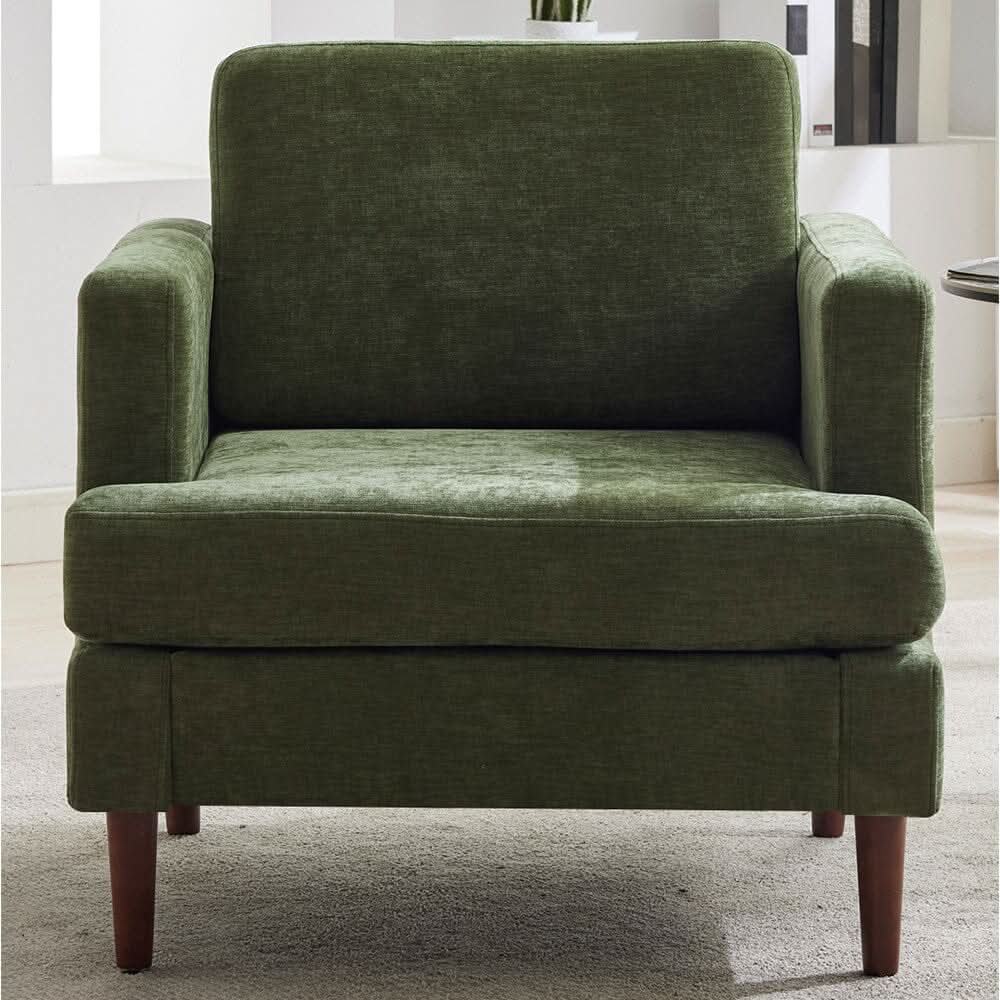Upholstered Accent Chair (Model 04) With Detachable Pillows & Reinforced Frame