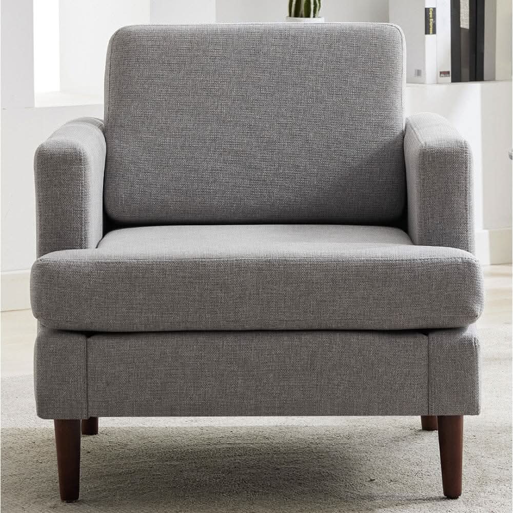 Upholstered Accent Chair (Model 04) With Detachable Pillows & Reinforced Frame