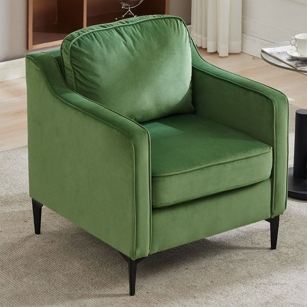 Upholstered Accent Chair (Model 05) With Detachable Pillows & Reinforced Frame