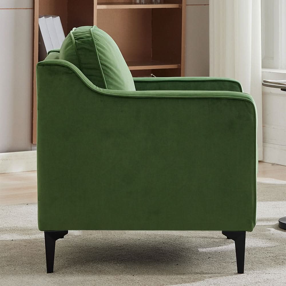 Upholstered Accent Chair (Model 05) With Detachable Pillows & Reinforced Frame