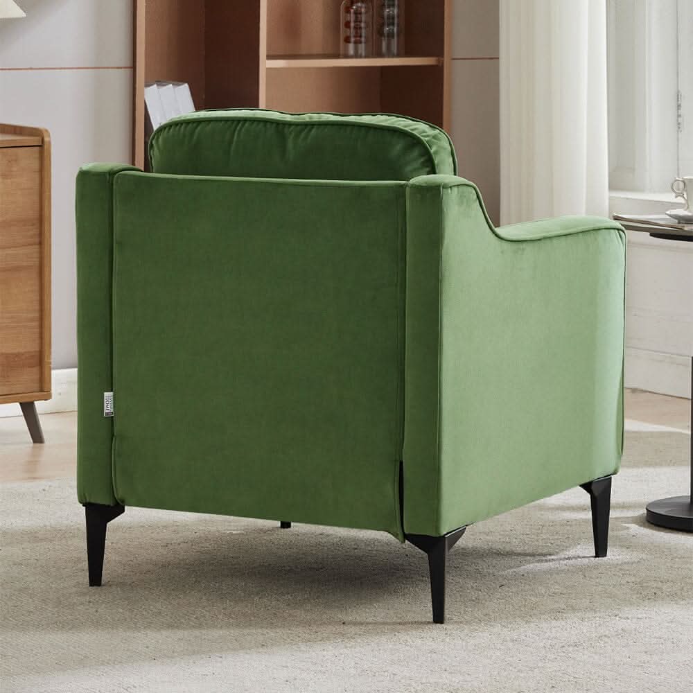 Upholstered Accent Chair (Model 05) With Detachable Pillows & Reinforced Frame