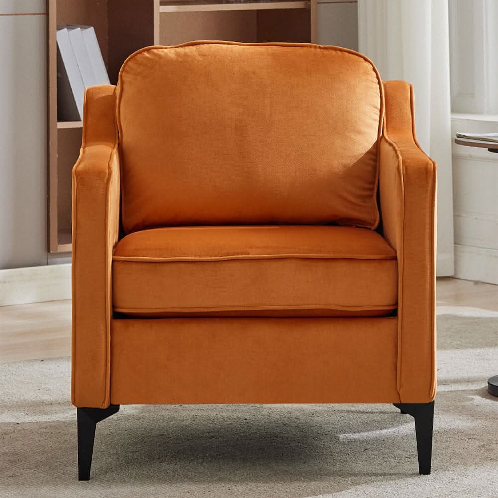 Upholstered Accent Chair (Model 05) With Detachable Pillows & Reinforced Frame
