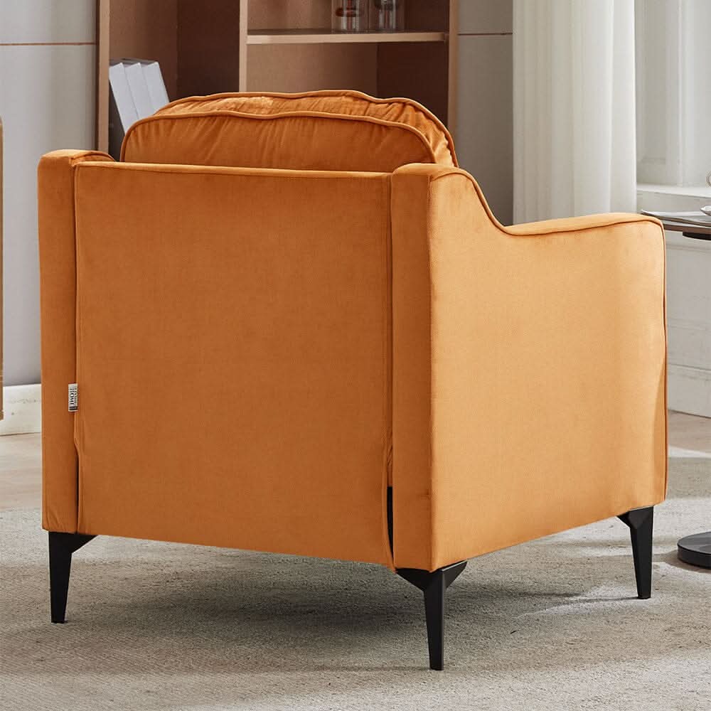 Upholstered Accent Chair (Model 05) With Detachable Pillows & Reinforced Frame