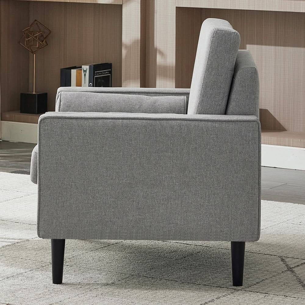 Upholstered Accent Chair (Model 06) With Detachable Pillows & Reinforced Frame