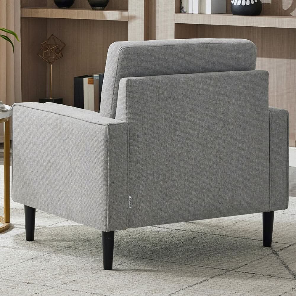 Upholstered Accent Chair (Model 06) With Detachable Pillows & Reinforced Frame