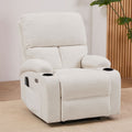 Electric Recliner Sofa with 8-Point Massage Heating Function and Cup Holders